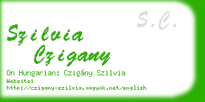 szilvia czigany business card