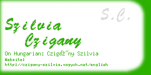 szilvia czigany business card